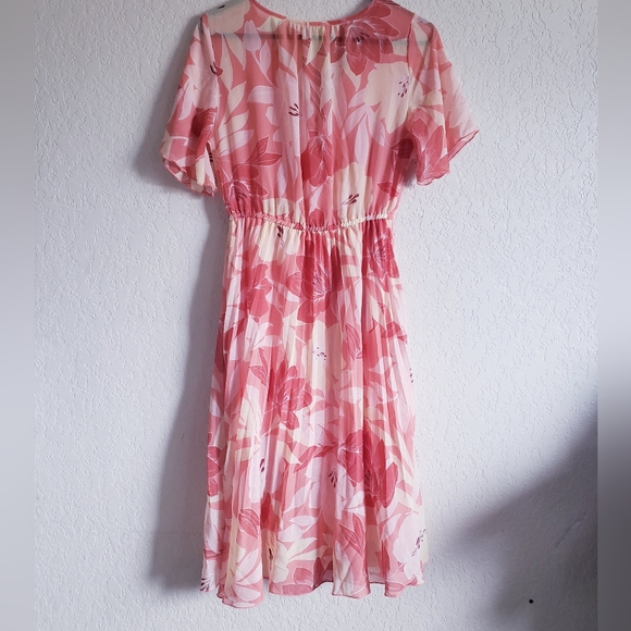 Charming & Easy Floral Dress - Indigo Rose, M - Stretchy Waist! - Picture 2 of 9